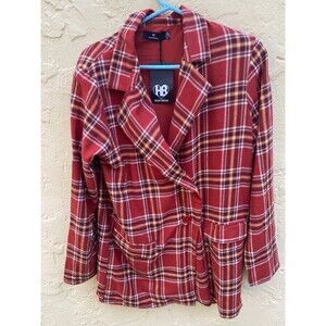 Heartbreak Soft oversized plaid jacket NWT
